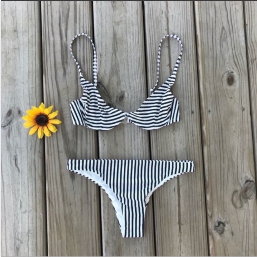 TeeInk Striped Bikini Set NEW